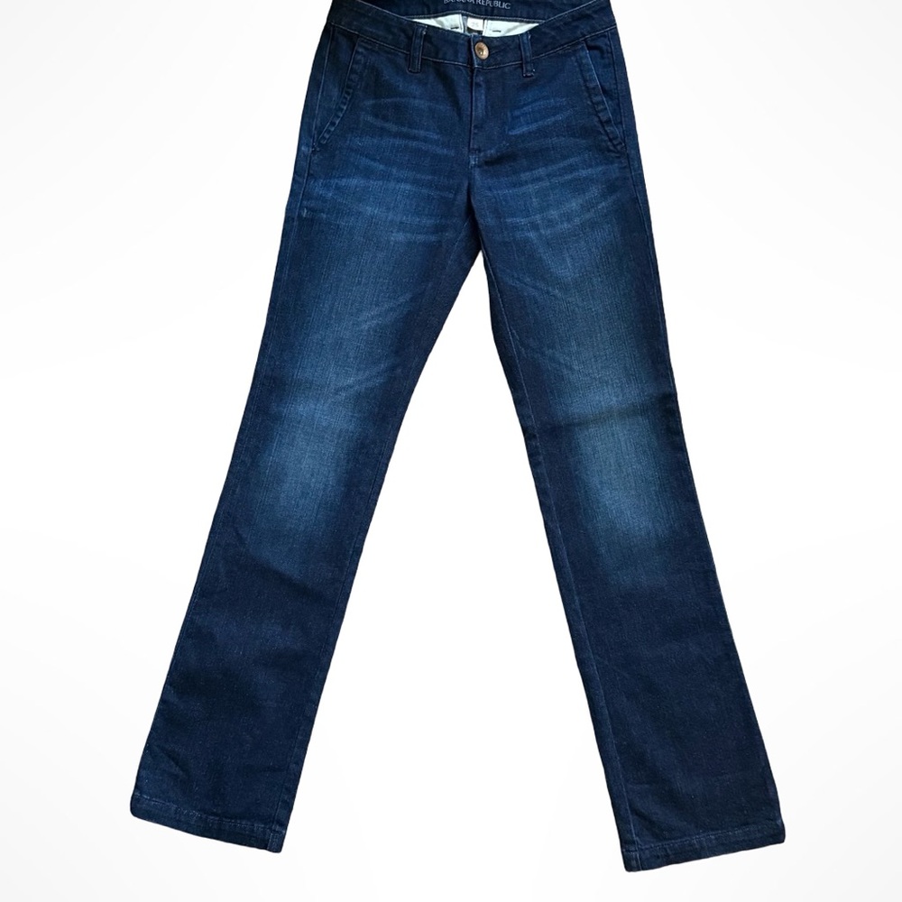 Banana Republic Dark Indigo Straight Leg Jeans 25R Minimalist